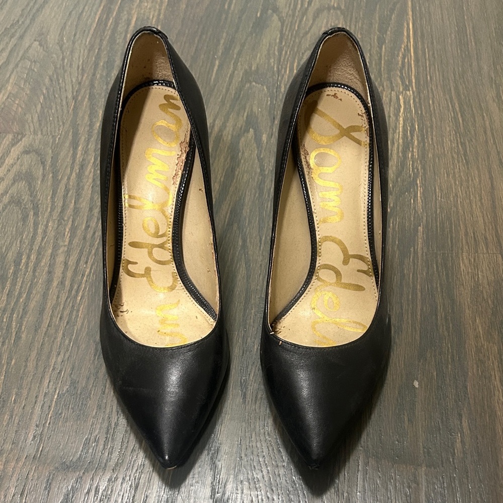 Sam Edelman Black Pointed Toe Heels